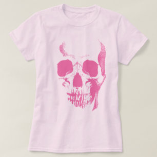 Skull Ansikte Rosa T-Shirt