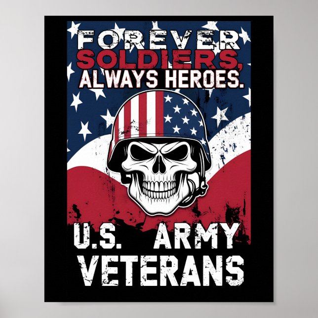 Skull Army Veterans Poster (Framsidan)