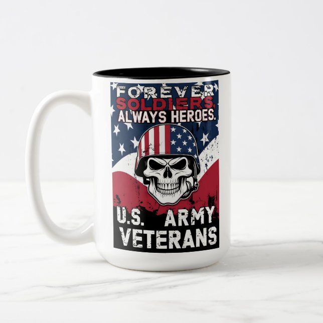 Skull Army Veterans Två-Tonad Mugg (Vänster)