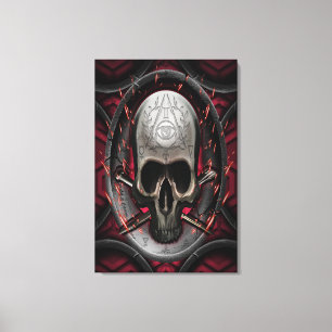 Skull Ars longa Vita brevis Canvastryck