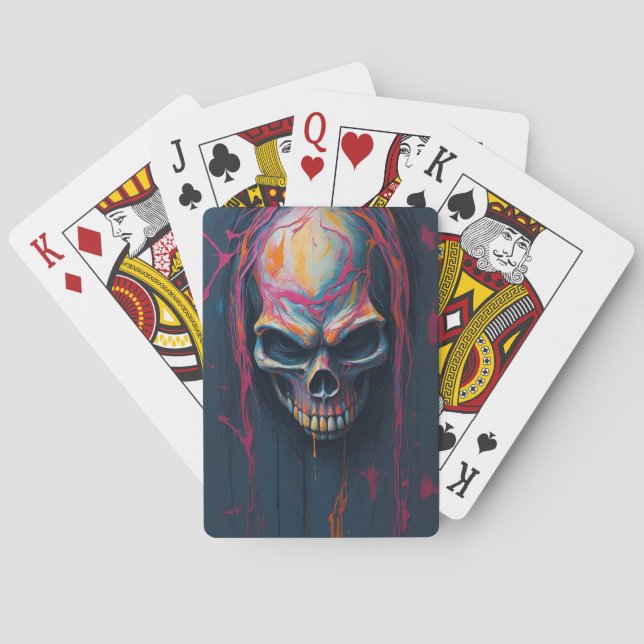 Skull Art unik och hög kvalitet Casinokort (Baksidan)