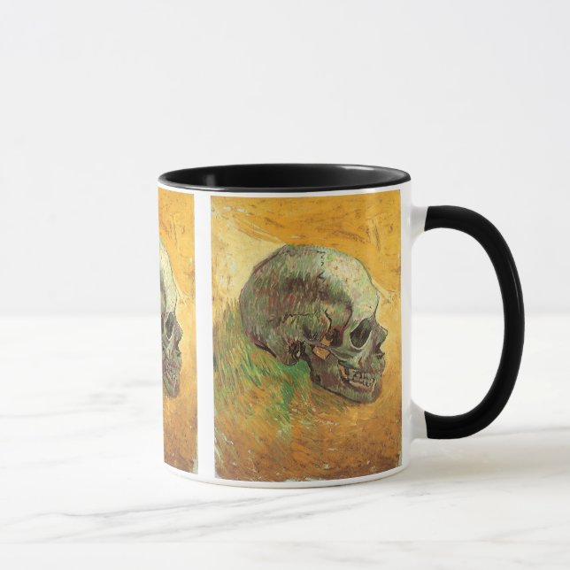 Skull av Vincent van Gogh, Vintage Impressionism Mugg (Höger)