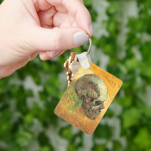 Skull av Vincent van Gogh, Vintage Impressionism Nyckelring (Hand)