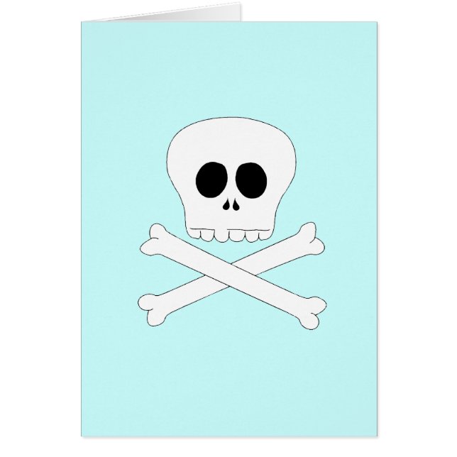 Skull baby t-shirt hälsningskort (Framsidan)