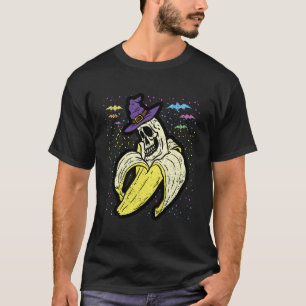 Skull Banana Halloween Costume Skeleton Bones Mana T Shirt