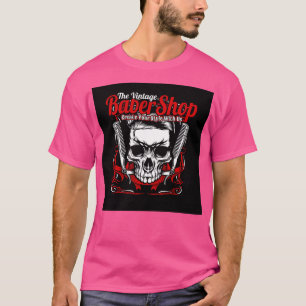 Skull Barber Shop-tecken T Shirt