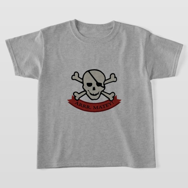 Skull - Barns grundläggande T-Shirt (Laydown)