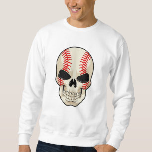 Skull Baseball Sports Lång Ärmad Tröja