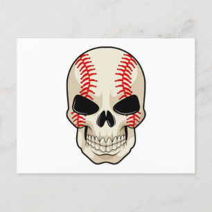 Skull Baseboll Sport Vykort