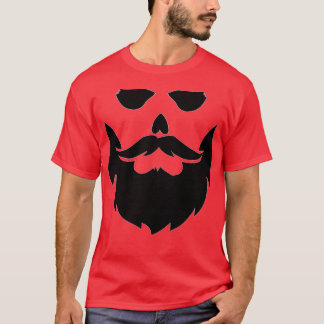 SKULL BEARD HIPSTER VÄXER DIN BEARBETNING FORTFARA T SHIRT