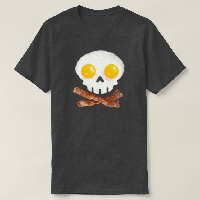 Skull & benrester Bacon & Eggs Breakfast Tröja (Design framsida)