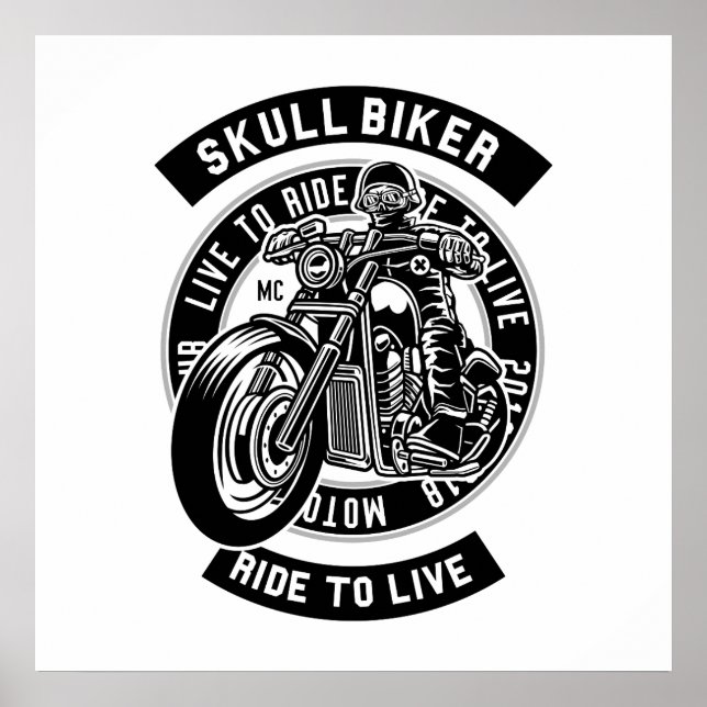 Skull-Biker Poster (Framsidan)