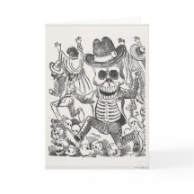 Skull bläck teckning Halloween-hälsningskort