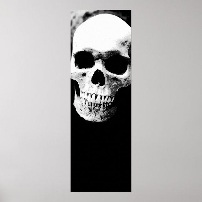 Skull Black White Fantasy Metall Sten Poster (Framsidan)