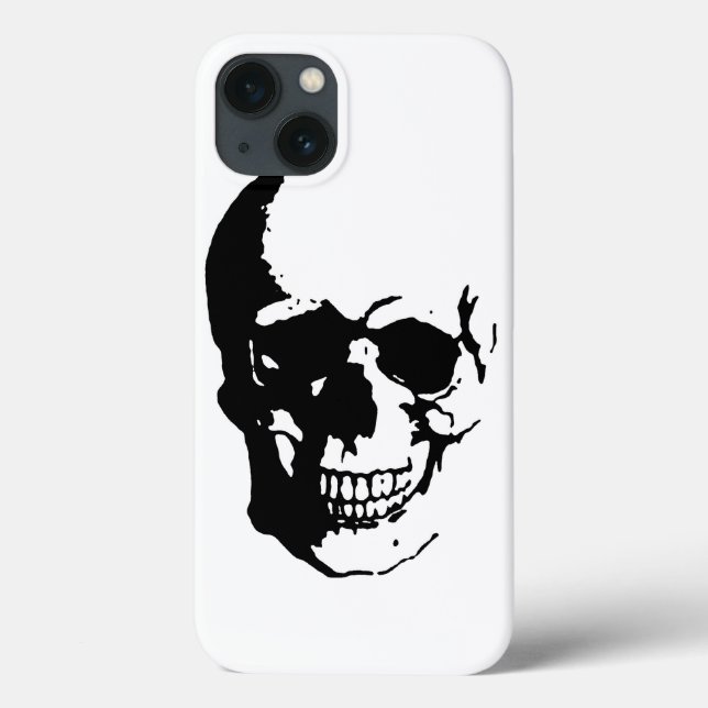 Skull Black White Metall Fantasy Art iPad Air Case (Baksida)