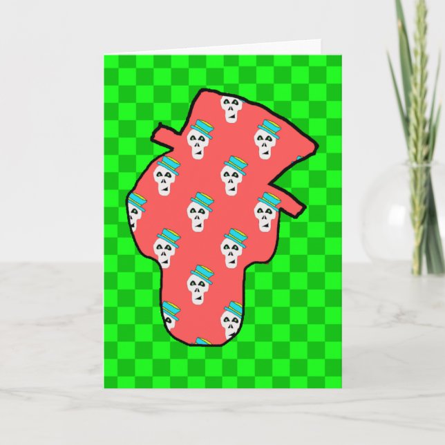 SKULL BLANK GREETING CARD KORT (Framsida)