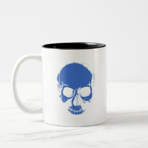 Skull - Blåskulligt Skeletonhuvudkaffe Kopp
