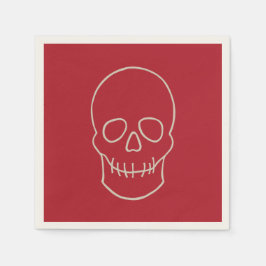 Skull - Blood Red och Bone White Pappersservett