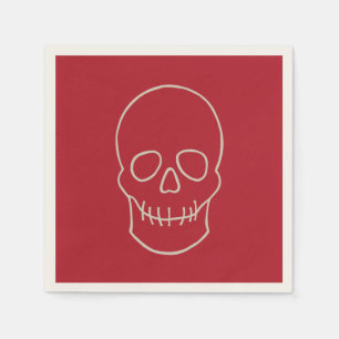 Skull - Blood Red och Bone White Pappersservett
