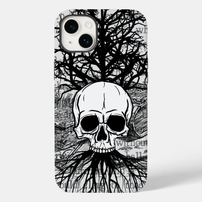 Skull & Bokar Fodral-Mate iphone case (Baksida)