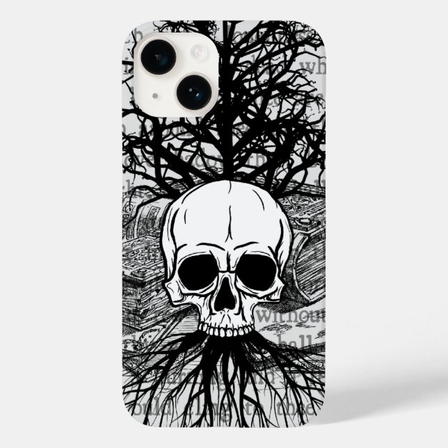 Skull & Bokar Fodral-Mate iphone case (Baksida)