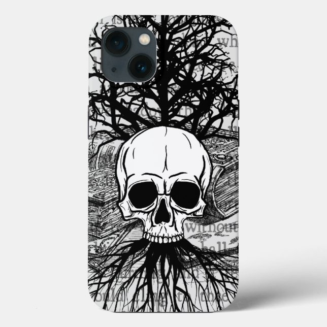 Skull & Bokar Fodral-Mate iphone case (Baksida)