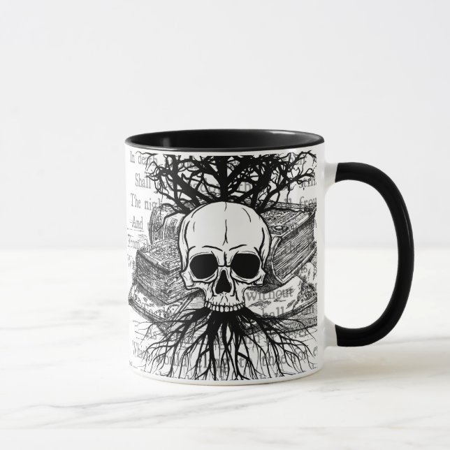Skull & Bokar Mugg (Höger)