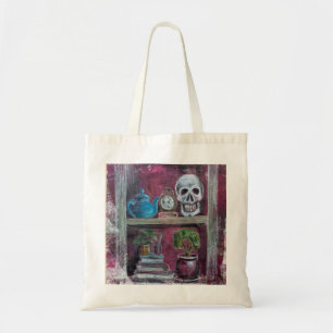 Skull bokhyllans Tote Bag Tygkasse