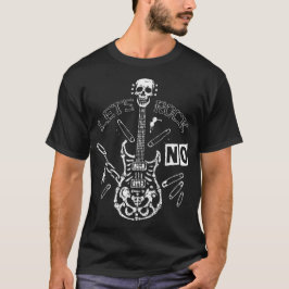 Skull Bone Guitar Black T Shirt