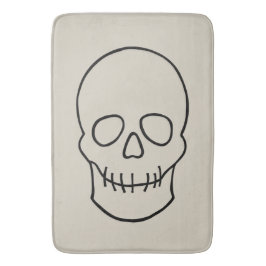 Skull - Bone White och Fladdermus Black Badrumsmatta