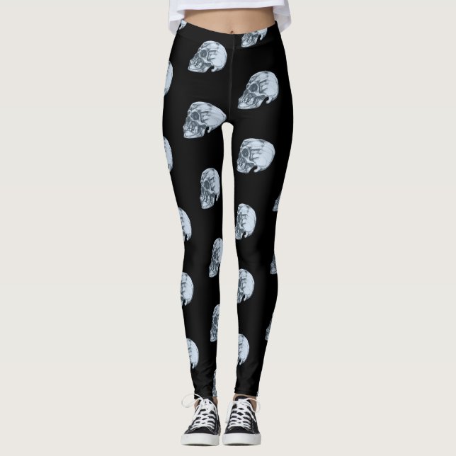 Skull & Bones Halloween Leggings (Framsida)