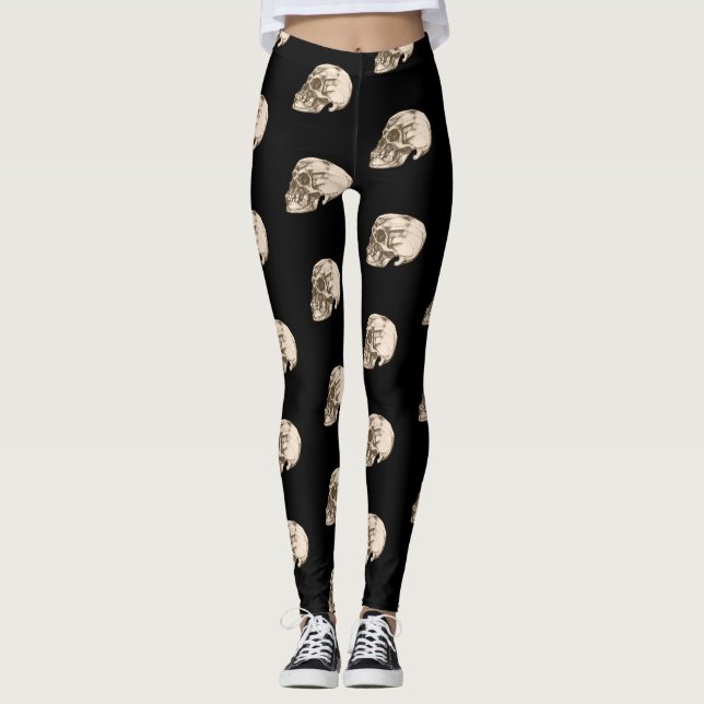 Skull & Bones Halloween Leggings (Framsida)