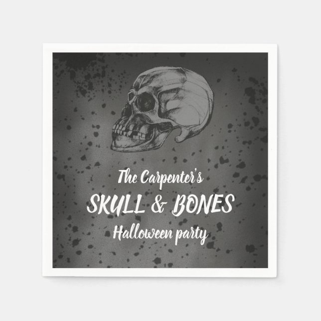 Skull & Bones Halloween Pappersservett (Framsidan)