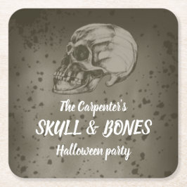 Skull & Bones Halloween Underlägg Papper Kvadrat