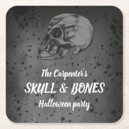 Skull & Bones Halloween Underlägg Papper Kvadrat