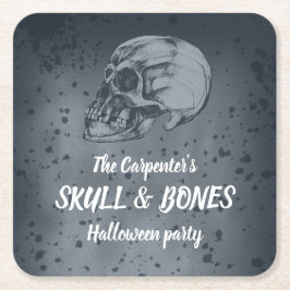 Skull & Bones Halloween Underlägg Papper Kvadrat
