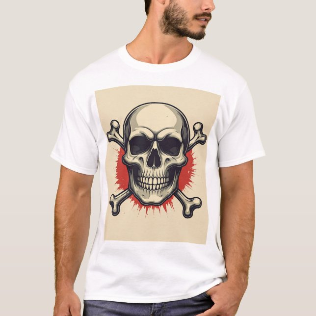"Skull & Bones: Sten anda" T Shirt (Framsida)