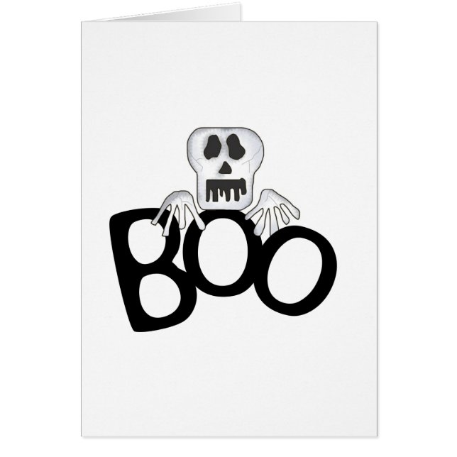 Skull Boo Hälsningskort (Framsidan)