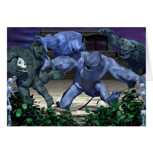 Skull Bowl Hälsningskort (Framsidan Horizontal)