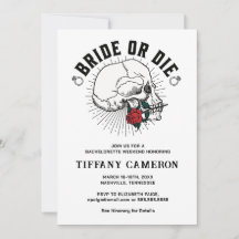 Skull Bride eller Die Gothic Bachelorette Party