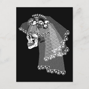 Skull Bride Vykort