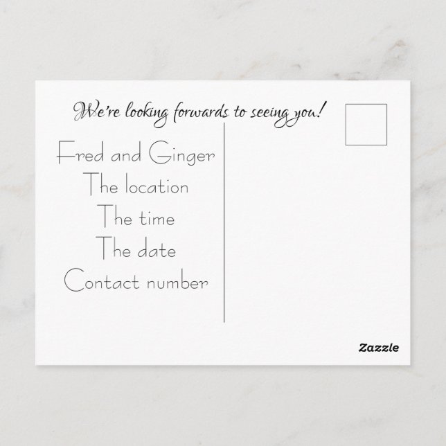 Skull Bröllop Poppies Vykort (Baksida)