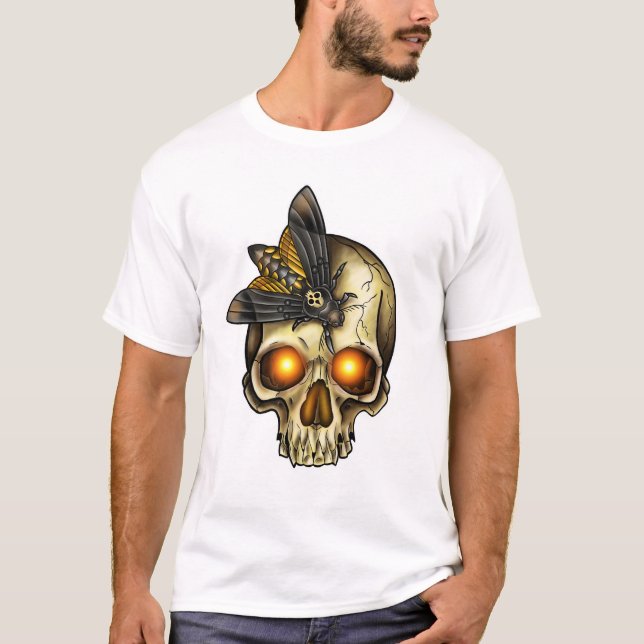 Skull Butterfly T Shirt (Framsida)