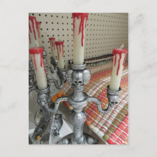 Skull Candelabra Vykort