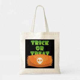 Skull Candy Halloween Bus eller godis Tote Bag Tygkasse