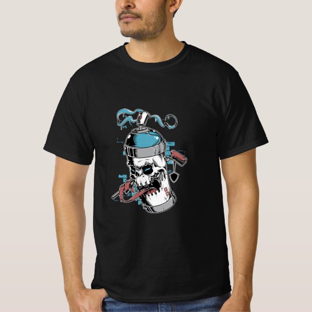Skull Canister T Shirt (Framsida)