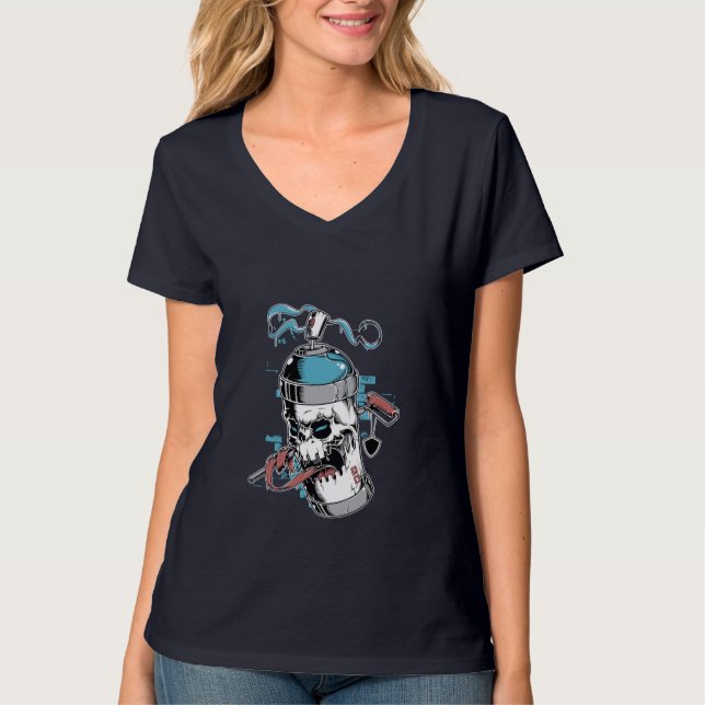 Skull Canister T Shirt (Framsida)