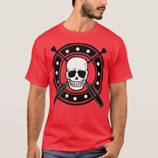 Skull Canoe Canoeing Älskare Pirat Älskare Gift Id T Shirt