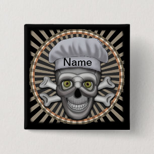 Skull Chef2-stift Knapp