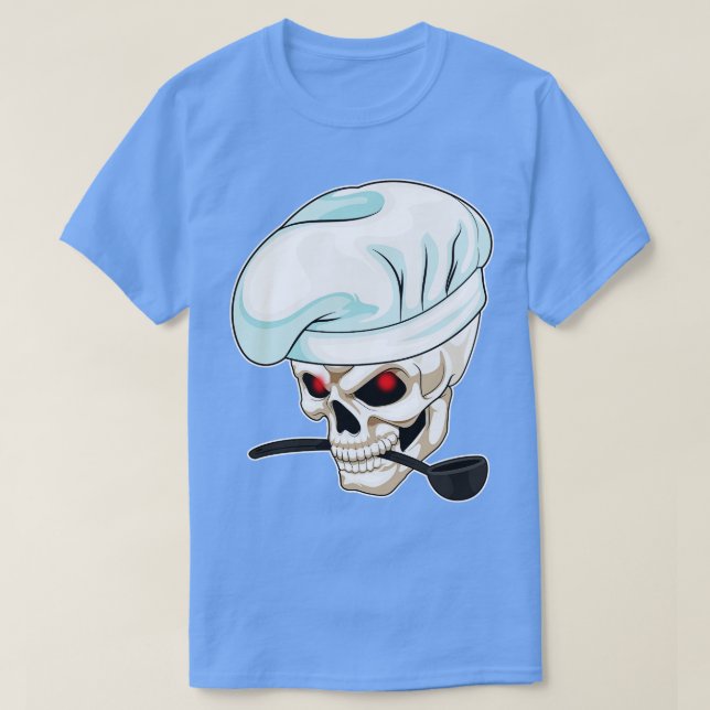 Skull Chef Cooking-sked T Shirt (Design framsida)